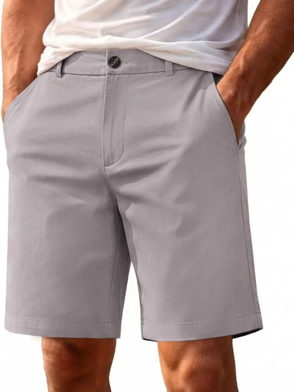 Men's Lightweight Cotton Stretch Dress Shorts - Casual 9